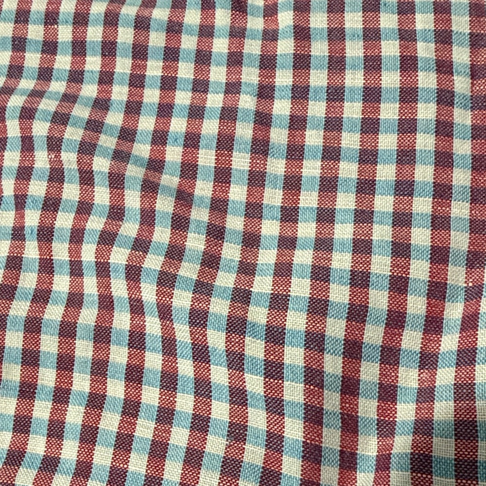 Billy Reid Red and Blue Checkered Casual Shirt - Picture 2 of 7